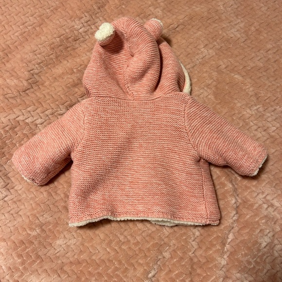 Baby Gap thick Sherpa lined bear button up jacket 0-3 months - Picture 7 of 7